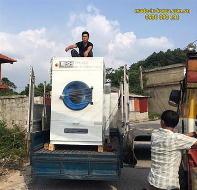 Bàn giao máy sấy công nghiệp cho xưởng giặt là ở Hà Nam